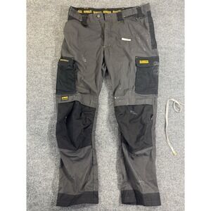 DeWalt Work Trousers Mens W36/31 Black Pro Stretch Holster Pockets Cargo